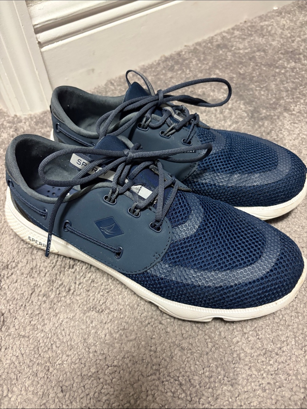 Sperry Women’s Navy Blue Mesh Lace-Up Boat / Tennis Shoes - Size US 9